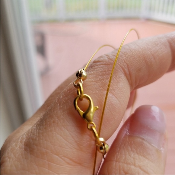 Genuine Turquoise Gemstone Symbolic Cross Faux Pearl Choker Necklace NEW - Picture 2 of 8